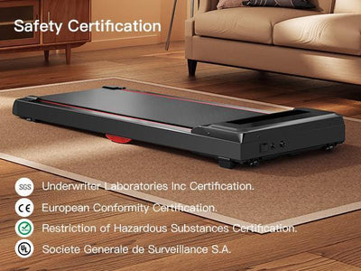 UMAY Fitness Under Desk Treadmill, High Definition Big Screen Walking Pad for Home Small, 2.5 HP Quiet Brushless, 265 LBS Capacity
