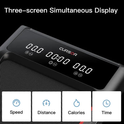 UMAY Fitness Under Desk Treadmill, High Definition Big Screen Walking Pad for Home Small, 2.5 HP Quiet Brushless, 265 LBS Capacity